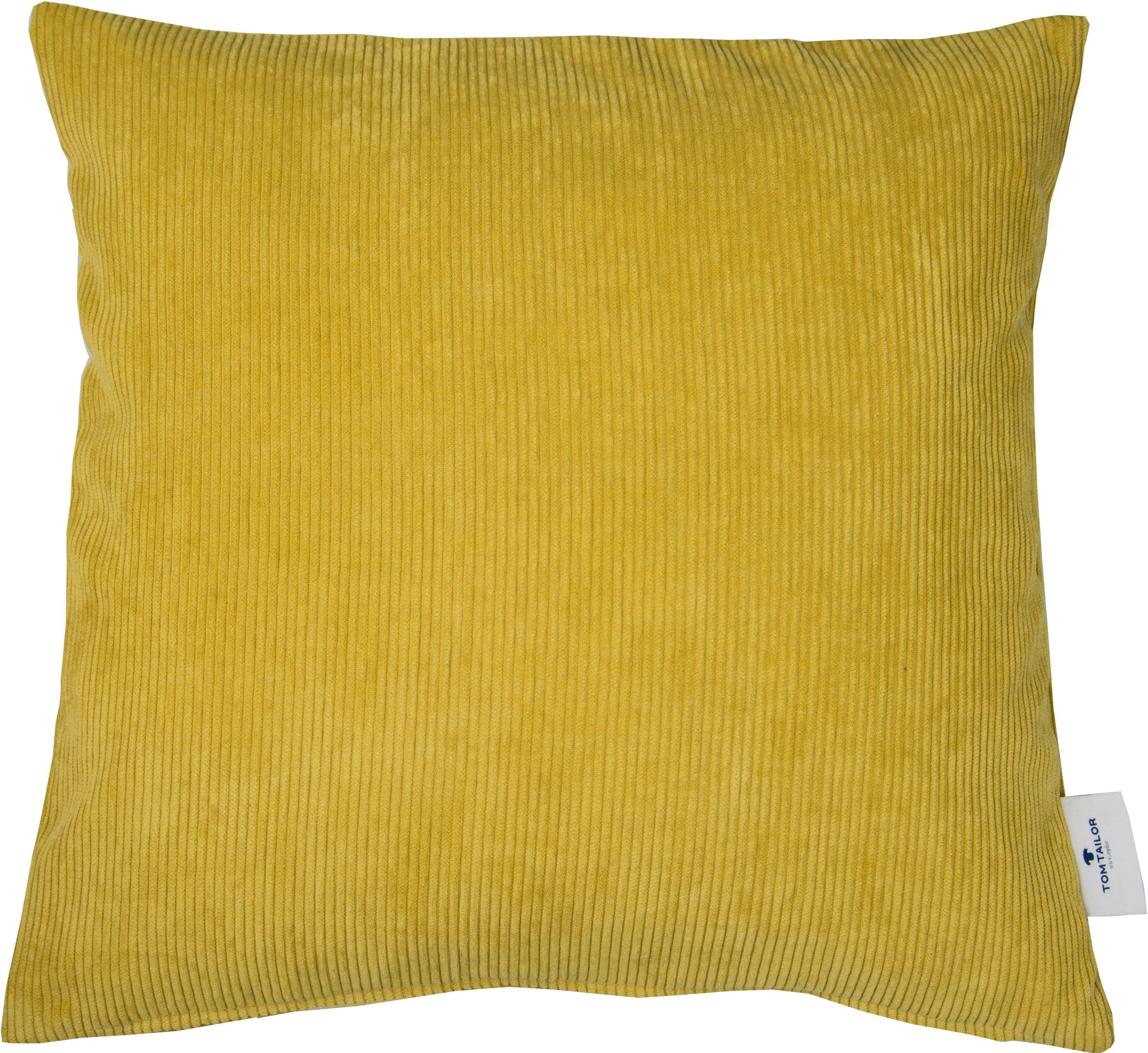 TOM TAILOR Kissenhülle »Casual Cord«, (1 St.), mit Cord Struktur gelb Größe 1x 40x40 cm