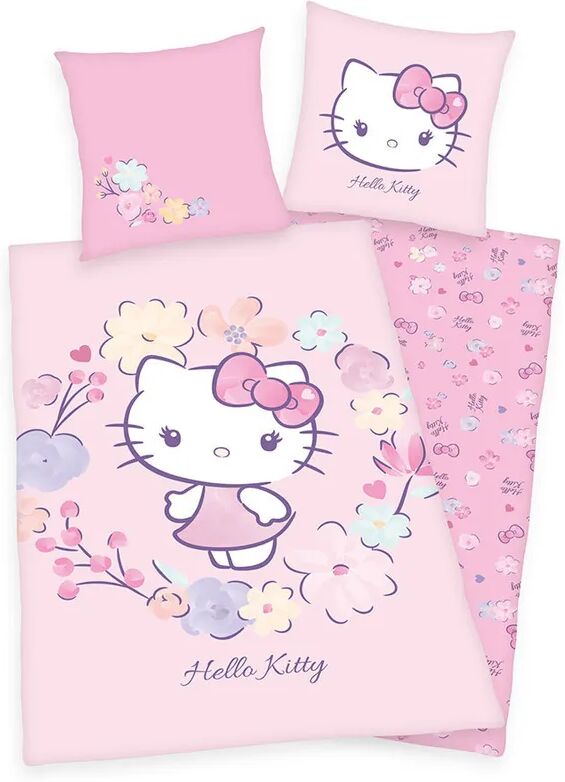 HERDING Bettwäsche HELLO KITTY (80x80/135x200) in rosa