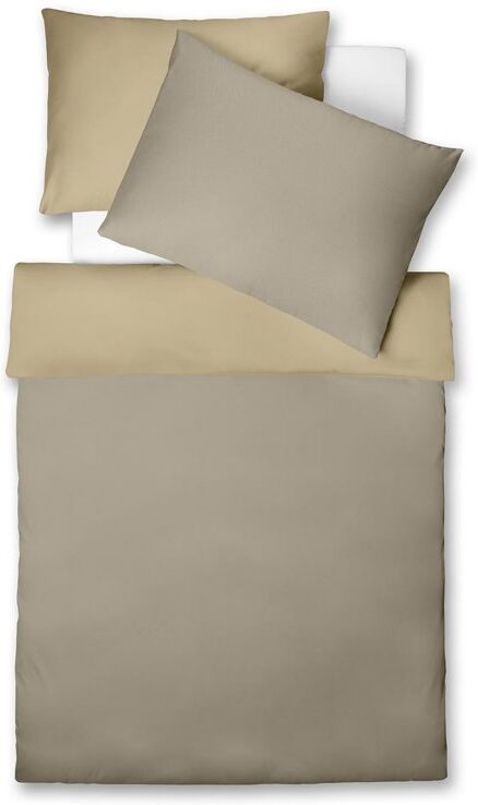 FLEURESSE Flanell Bettwäsche Lech 70x90cm / 140x200cm beige   4158