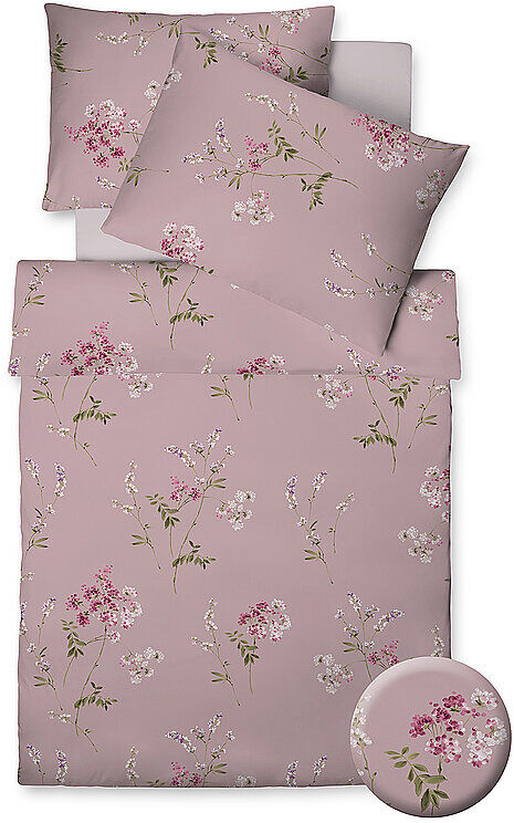 FLEURESSE Jersey Bettwäsche 70x90cm/140x200cm Topas Berry rosa   1890