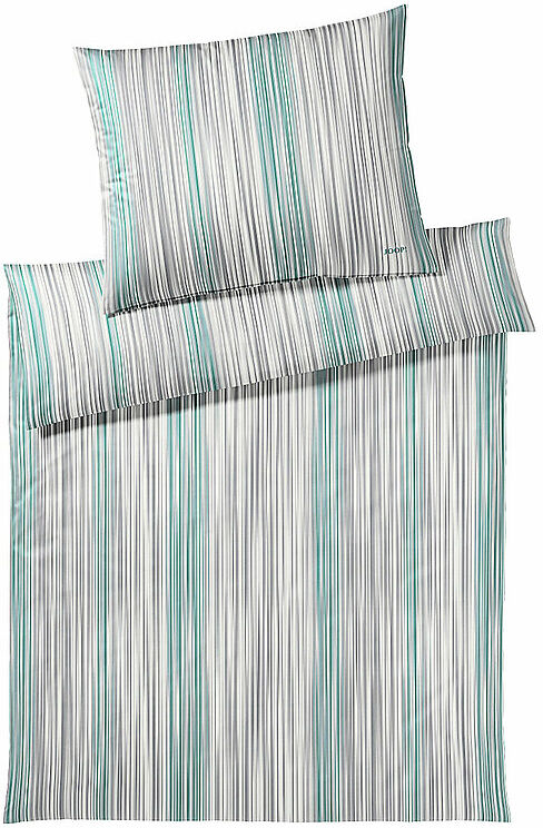 JOOP Satin-Bettwäsche "Pinestripe" 70x90cm/140x220cm  blau   4090A