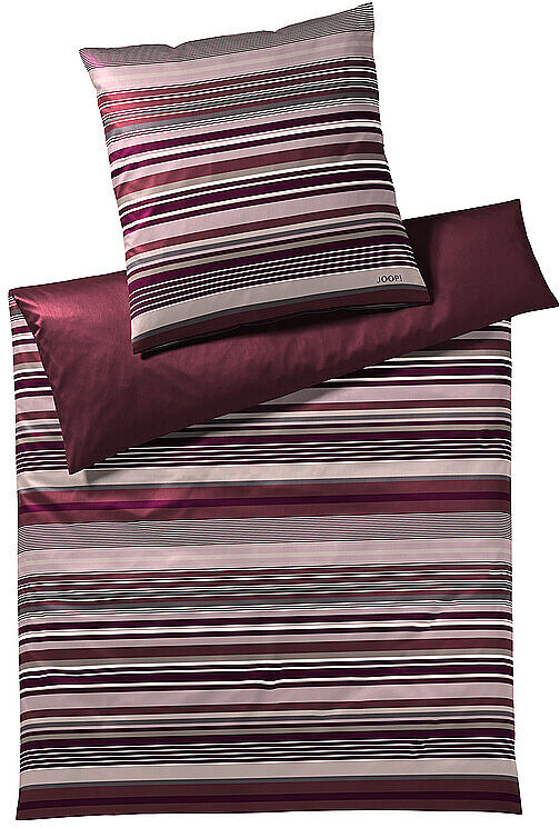 JOOP Satin Bettwäsche 70x90cm/140x200cm Micro Lines Rose rosa   4099A