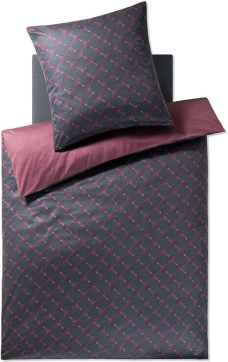 JOOP Satin Bettwäsche Cornflower Double 70x90cm / 140x220cm Midnight Purple dunkelblau   4083A