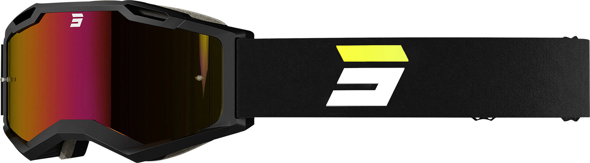 Shot Iris 2.0 Tech Motocross Goggles Motokrosové brýle Jedna velikost Černá žlutá