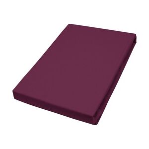 Vario Jersey-Spannbetttuch Elastan für Topper bordeaux, 100 x 200 cm