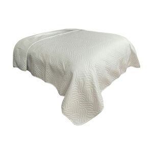 Leonado Vicenti Tagesdecke 240x220 cm Weiß Sofaüberwurf aus Mikrofaser