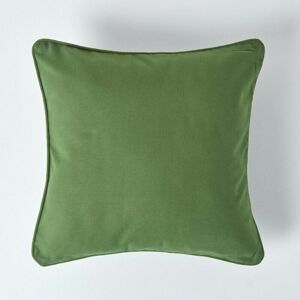 Kissenbezug aus Baumwolle in Olivgrün, 45 x 45 cm - Olivgrün - Homescapes