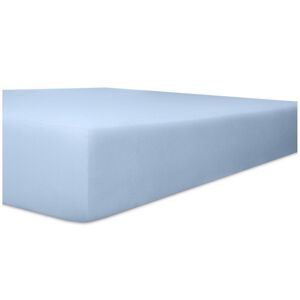 WÄSCHEFABRIK KNEER E.K. Kneer Easy Stretch Spannbetttuch für Matratzen bis 30 cm Höhe Qualität 25 Farbe hellblau 140-160x200-220 cm