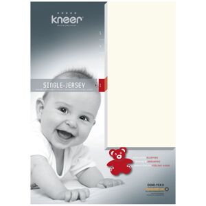 WÄSCHEFABRIK KNEER E.K. Kneer Single-Jersey Spannbetttuch für Kindermatratzen Qualität 60 Größe 60x120 70x140 cm 07 gelb