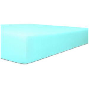 Wäschefabrik Kneer E.k. - Kneer Vario-Stretch Spannbetttuch one für Topper 4-12 cm Höhe Qualität 22 Farbe aqua 200x220 cm