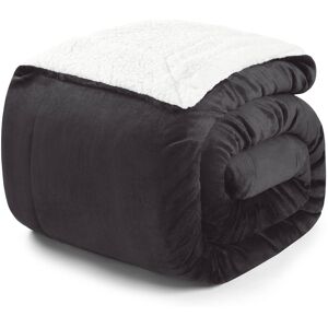 Blumtal Premium Sherpa Kuscheldecke 130 X 150 Cm - Warme Decke Oeko-Tex® - Sehr Gut Anthrazit 130 x 150 cm