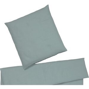 elegante Breeze Kinderbettwäsche aus Halbleinen - salbei - 100x135 / 40x60 cm