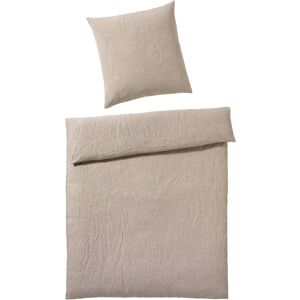 elegante Breeze Kinderbettwäsche aus Halbleinen - sand - 100x135 / 40x60 cm