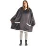 Blumtal Sherpa Hoodie Decke Mit Ärmeln Und Kapuze, Deckenpullover, Tragbare - Wie Neu Anthrazit Sherpa - Large