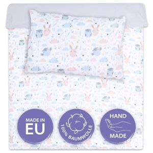 Totsy Baby Babysengesæt 90 x 120 cm - sæt børnesengetøj, puder 40x60 og dyneugler med lysegrå