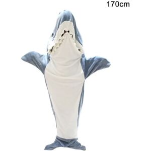 Shark Blanket Hoodie Vuxen - Shark Onesie Adult Bärbar Filt - Shark Filt Super Soft Mysig Flanell Hoodie Shark Sovsäck 170cm