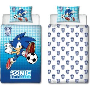 Sonic Check Fodbold sovepose Sengetøj 140x200 + 60x70cm Multicolor