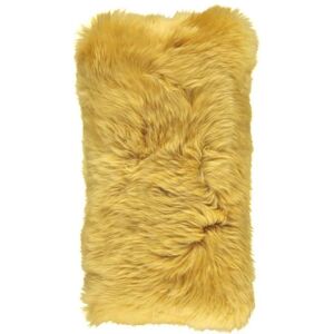 Natures Collection Cushion of New Zealand Sheepskin 28x56 cm - Imperial Yellow