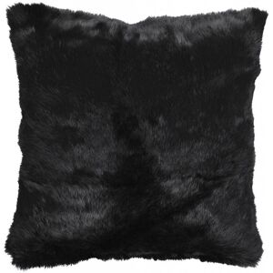 Natures Collection Rabbit Fur Cushion 40x40 cm - Black