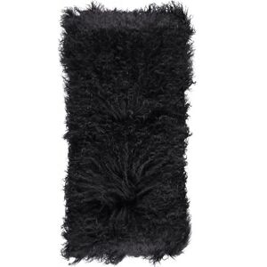 Natures Collection Cushion of Tibetan Sheepskin 28x56 cm - Black