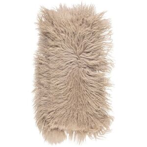 Natures Collection Cushion of Tibetan Sheepskin 28x56 cm - Warm Sand