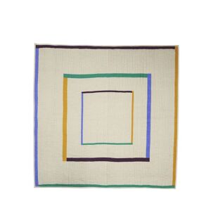 Hübsch Twist Bedspread Square 260x260 cm - Sand/Multicolour FORUDBESTIL: SLUT OKTOBER 2024