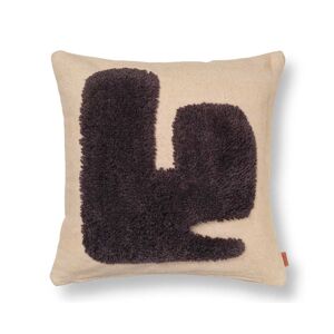 Ferm Living Lay Cushion 50 x 50 cm - Sand/Dark Brown