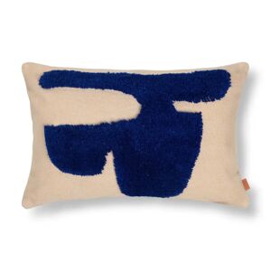 Ferm Living Lay Cushion Rectangular 60 x 40 cm - Sand/Bright Blue