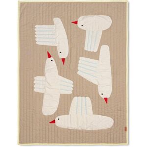 Ferm Living Bird Quilted Blanket 80 x 110 cm - Sand