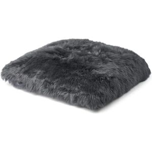 Natures Collection Maxi Float Cushion New Zealand Sheepskin Long Wool Double Side 90x90 cm - Steel