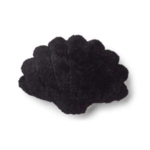 Natures Collection Shell Cushion of New Zealand Sheepskin Short Wool Small 35x50 cm - Black