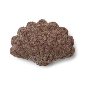 Natures Collection Shell Cushion of New Zealand Sheepskin Short Wool Small 35x50 cm - Taupe