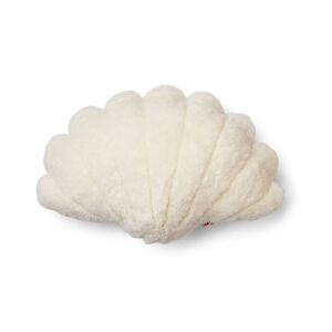 Natures Collection Shell Cushion of New Zealand Sheepskin Short Wool Large 75x74 cm - Ivory