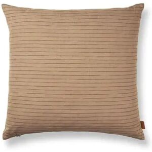 Ferm Living Brown Cotton Cushion 50x50 cm - Lines