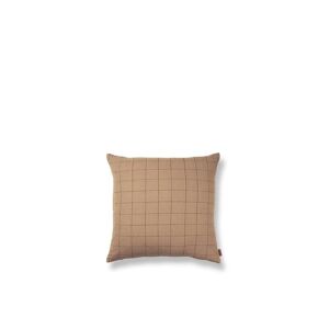 Ferm Living Brown Cotton Cushion 50x50 cm - Grid