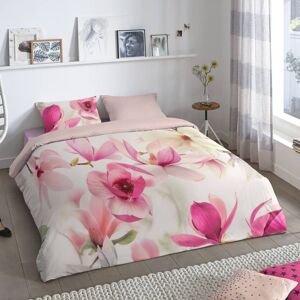 Good Morning sengetøj MAGNA 200x200/220 cm pink og hvid