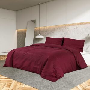 vidaXL sengetøj 155x220 cm let mikrofiberstof Bordeauxfarvet