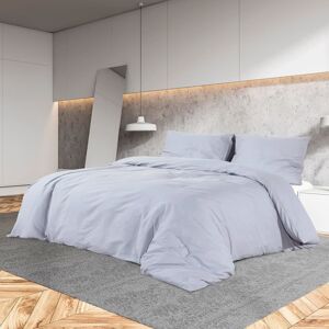 vidaXL sengetøj 155x220 cm bomuld grå
