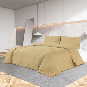 vidaXL sengetøj 240x220 cm bomuld gråbrun