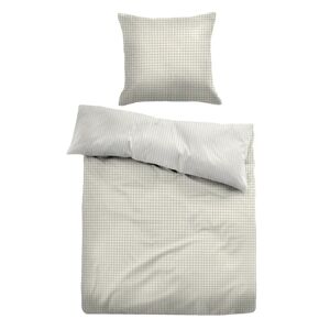 Tom Tailor Ternet sengetøj 150x210 cm - Stribet Sengelinned i 100% bomuld - Beige - Vendbart design -