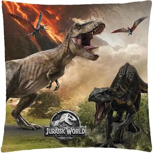 Licens Jurassic World pyntepude 40x40cm  - Børne pude til børneværelset