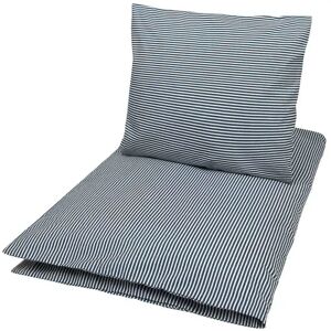 Müsli Baby sengetøj 70x100 cm - Stripe blue - 100% økologisk bomulds sengetøj -