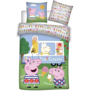 Licens Gurli gris junior sengetøj 100x140 cm - Gurli og Gustav Gris - Ice Cream - 100% bomuld