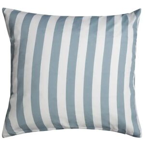 Borg Living Pudebetræk 60x63 cm - Nordic Stripe Støvet blå - Blå og Hvid - 100% Bomuldssatin