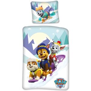 Licens Paw Patrol Junior sengetøj 100x140 cm - Paw Patrol sengesæt junior - Snow - 2 i 1 - 100% bomuld