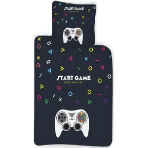 Licens Sengetøj 150x210 cm - Playstation - Start game - 100% bomulds sengesæt