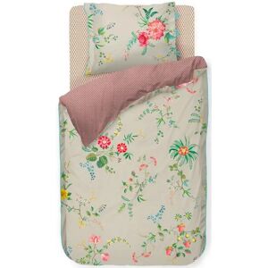 Pip studio sengetøj - 140x200 cm - Fleur khaki - Blomstret sengetøj - Dobbeltsidet sengesæt - 100% bomuld