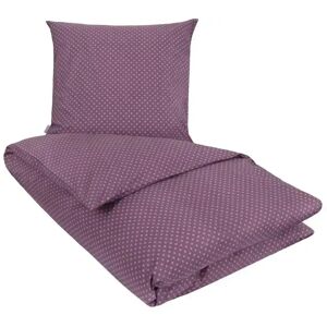 Nordstrand Home Dobbeltdyne sengetøj 200x220 cm - Olga lilla - Prikket sengetøj - 100% Bomuld -  dobbelt dynebetræk