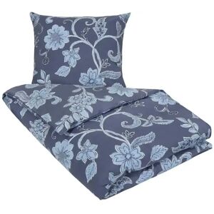 Nordstrand Home Blomstret sengetøj - 140x220 cm - Diana blåt sengesæt -  - Sengebetræk i 100% bomuld