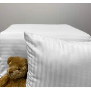 Borg Living Babysengetøj i 100% bomuldssatin - 70x100 cm - Hvidt ensfarvet sengesæt -  sengelinned